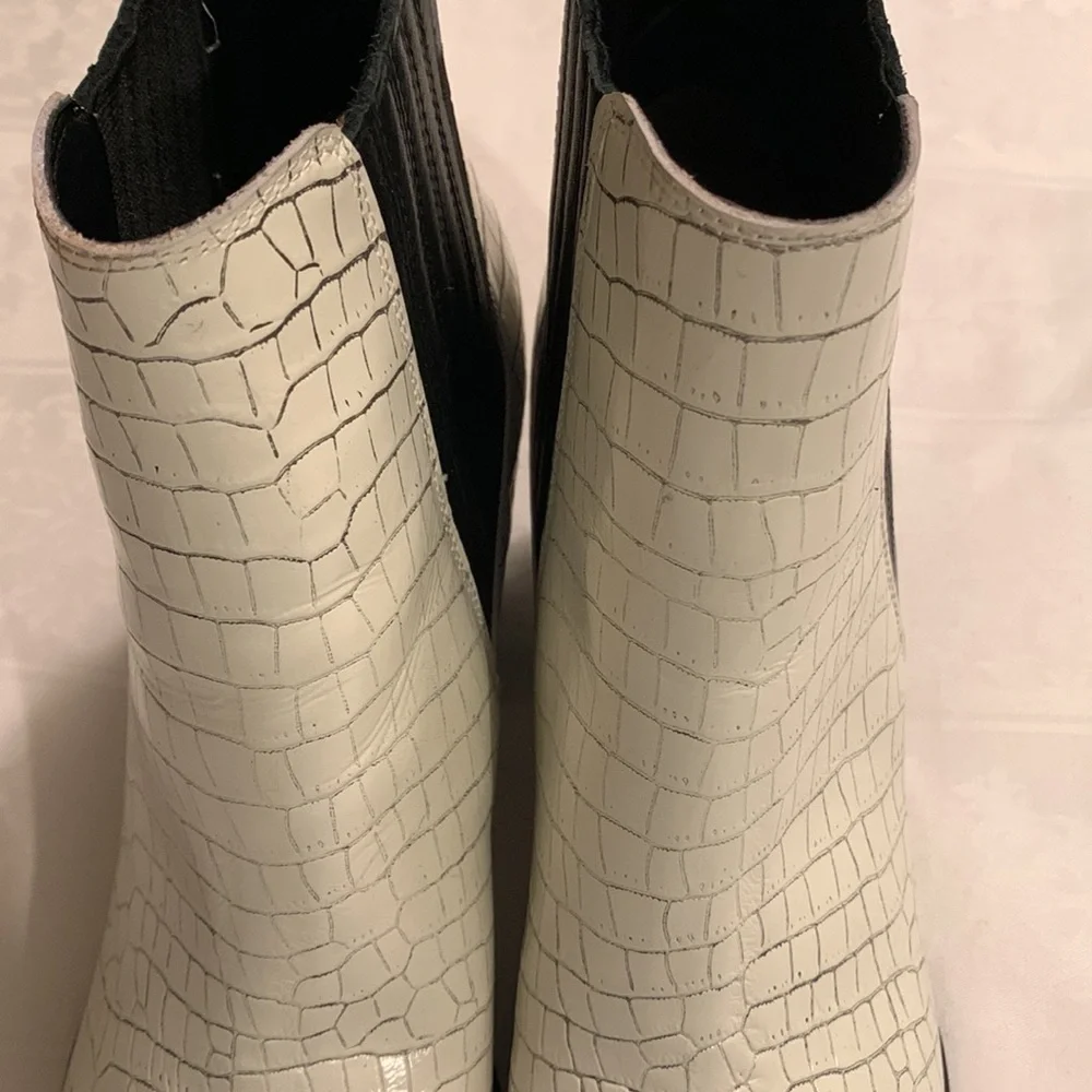 Mark Fisher LTD Taline Croc-Embossed SZ 11 Leather Booties Rodeo Western - Picture 12 of 14